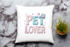 Cute Pet Lover Typography Colorful Letters Clipart Product Image 3