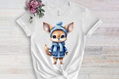 Blue Christmas Watercolor Clipart Sublimation Product Image 3