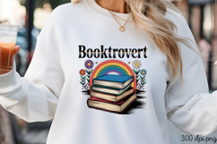 Booktrovert PNG, Book Lover Sublimation PNG Product Image 1