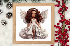 Christmas Black Angel Clipart , Christmas Angel PNG Product Image 3