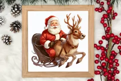 Christmas Sleigh Sublimation Clipart, Christmas PNG Product Image 3