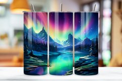 Alcohol Ink Northern Lights Tumbler Wrap | 20oz Sublimation Product Image 3
