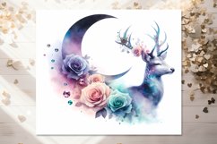 Moon, flowers &amp; Deer | 8 Skinny tumbler sublimation designs Product Image 3