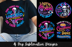 Funny Retro Skeletons Sarcastic 4 PNG Sublimation Product Image 3
