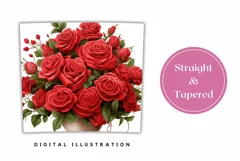 Floral Tumbler Wrap Design, Flowers Sublimation Tumbler Product Image 3