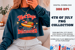 Hot Dogs &amp; Bad Decisions PNG | Sublimation DTF Product Image 4