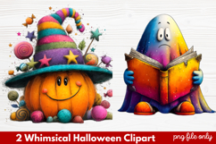 Whimsical Halloween Clipart ,Hand-Drawn Fall Holiday Product Image 1
