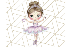 Ballerina Clipart PNG, Cute Ballet Girl Illustration Art Product Image 3