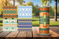 Ethnic pattern Tumbler Wrap Design. 20 oz Skinny Tumbler Product Image 3