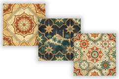 Arabesque Geometric Tile Digital Paper, Seamless Boho Product Image 4