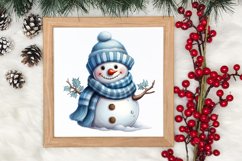 Christmas Snowman Peeking Clipart PNG Product Image 3