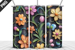 Easter Flower Tumbler Wrap| Bunny Tumbler Wrap Design Product Image 1