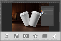 Two Disposable Coffee Cups Product Image 2