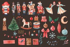 Christmas Nutcracker watercolor clipart, New Year clipart Product Image 2
