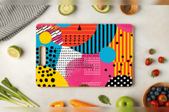 Bright Summer Memphis Cutting Boards sublimation Design Product Image 3