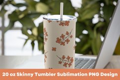 Retro Flowers Flowers 20 oz Tumbler Sublimation PNG Product Image 3