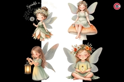 Whimsical Floral Fairy Girls Clipart Bundle Product Image 3
