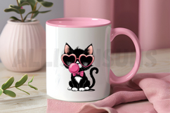 Valentine Cute Cat PNG, Funny Cat Sublimation PNG Product Image 3