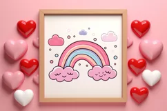 Sweet Pugs Valentine Clipart, Valentines PNG Product Image 3