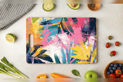 Exotic Mixed Media Paint Cutting Boards sublimation Design Product Image 3