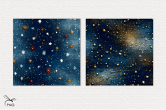 Denim with stars digital paper, background clipart Product Image 3