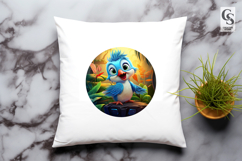 Cute Blue Bird Clipart Sublimation PNG Product Image 3