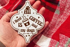 All i need is coffee and my dogs SVG, Christmas Dog SVG Product Image 3
