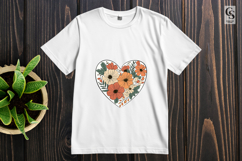 Floral Heart Botanical Clipart Sublimation PNG Product Image 2