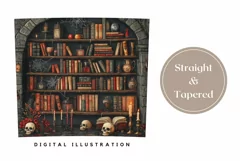 Halloween Tumbler Design, Gothic Tumbler Template, Skull PNG Product Image 3