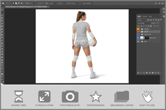 Woman Wearing Full Volleyball Unifor Product Image 2
