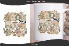 Book worm png design for T-shirts Product Image 3