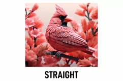 3D Cardinal Bird Tumbler Sublimation Wrap | 3D Tumbler Wrap Product Image 2