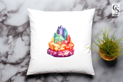 Rainbow Crystal Gemstone Clipart Sublimation PNG Product Image 3