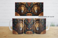 3D Lion Floral | Mug sublimation design Product Image 3