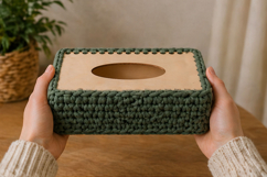Rectangle tissue box base cover file laser cut for wicker Product Image 3