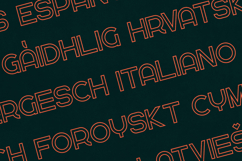 Greenth Outline Font Bold Double-Line Geometric Product Image 3