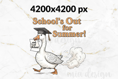 School's Out For Summer PNG, Funny Goose Graduation Design Product Image 2