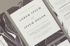 elegant wedding invitation card with line art flower Product Image 3