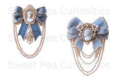 Cameo, Pearls, Ephemera, PNG, Junk Journal, clipart Product Image 3
