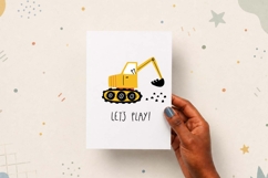 Kids Excavator Poster Print | EPS SVG PNG JPG Product Image 3