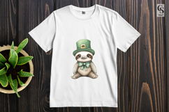 Cute Sloth Green Top Hat Clipart Sublimation PNG Product Image 3