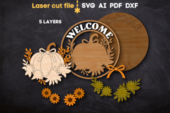 Thanksgiving Welcome SVG laser cut files for Glowforge Product Image 3