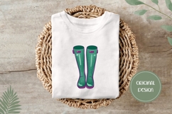 Hand Drawn Rubber Boots Illustration, Cartoon Rubber Boots Product Image 3