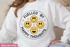 Fueled by happy thought PNG, Retro Positive Sublimation PNG Product Image 3