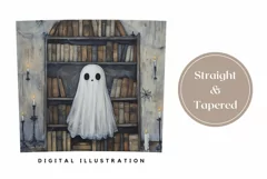 Cartoon Ghost Tumbler Wrap Design, Gothic Tumbler Design Product Image 3