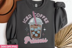 Iced coffee princess PNG, Iced Coffee Sublimation Product Image 1