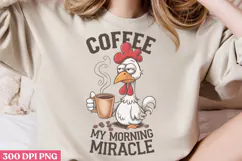 Coffee, my morning miracle PNG, Funny Coffee Animals Sublima Product Image 3