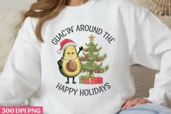 Guac’in Around the Tree - Happy Holidays PNG, Avocado Sublim Product Image 3