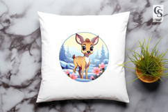 Cute Baby Deer Forest Clipart Sublimation PNG Product Image 3