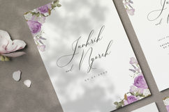 beautiful wedding card invitation set with peonies flower Product Image 3